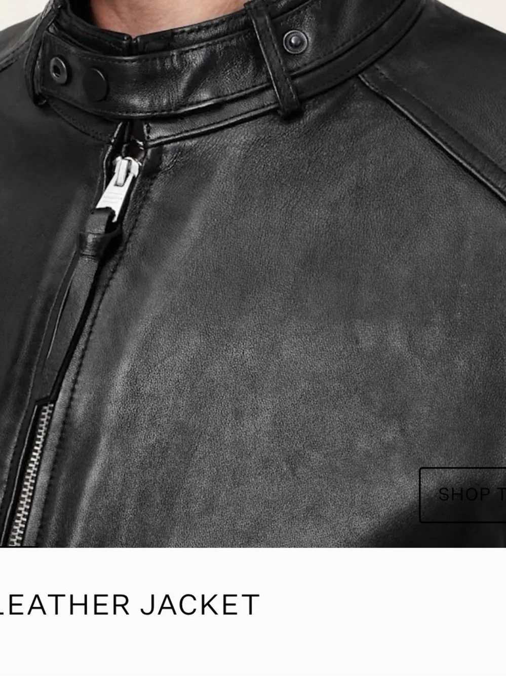 All Saints Cora Black Leather Motorcycle Jacket - Picture 7 of 10